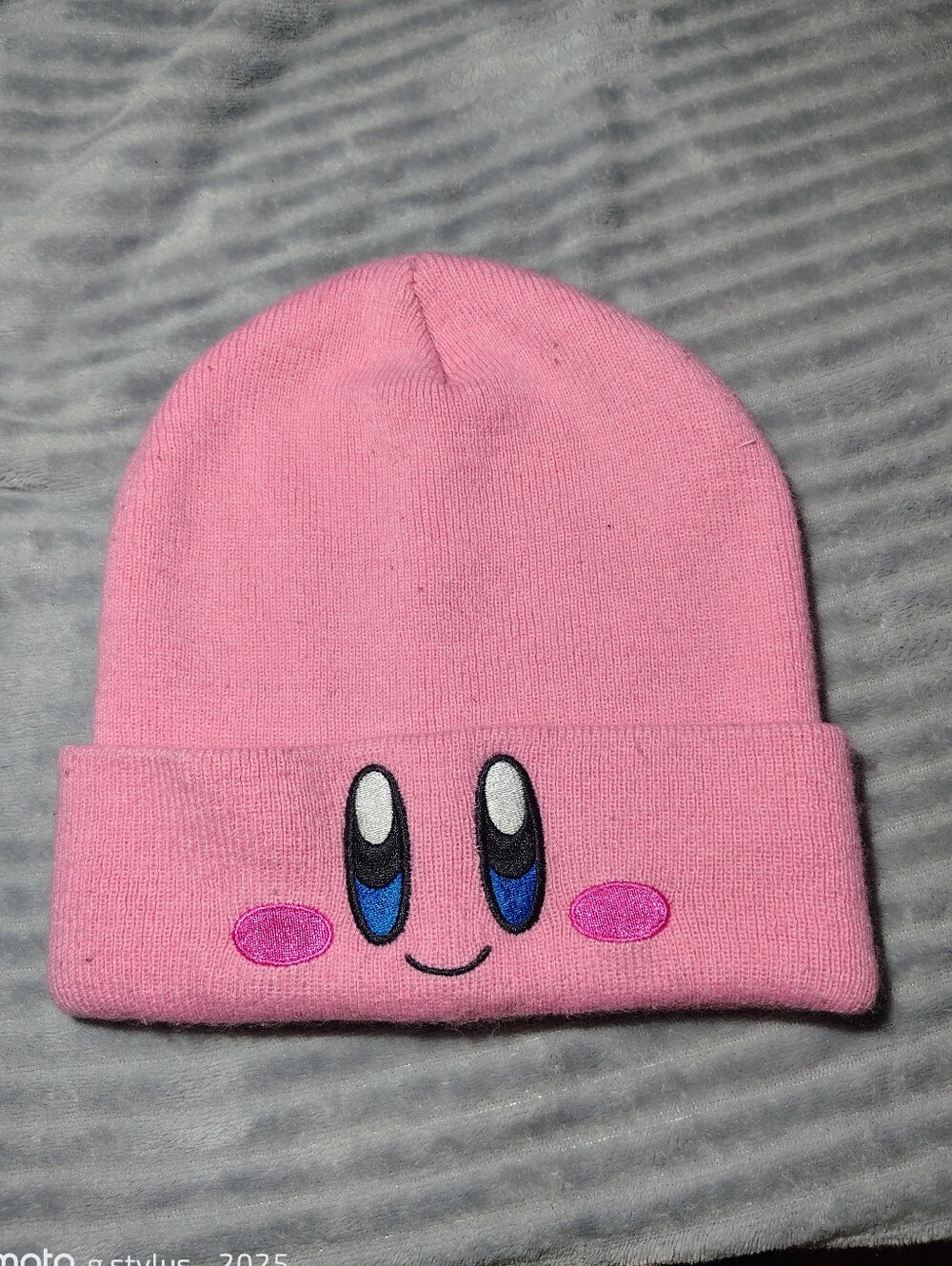 Nintendo Pink Kirby Embroidered Knit Beanie - Kids Accessories